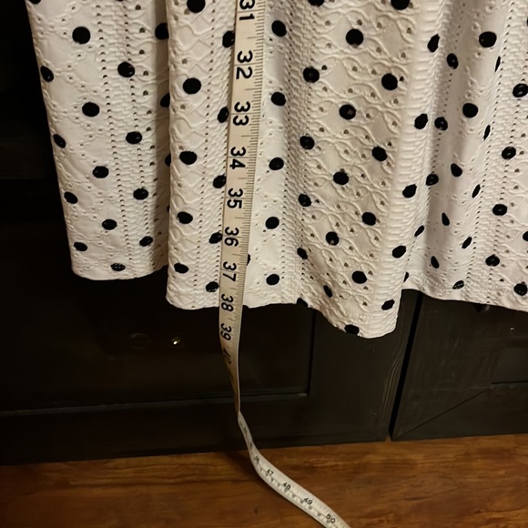 Maxi skirt or dress white with black polka dots. - Picture 2 of 7